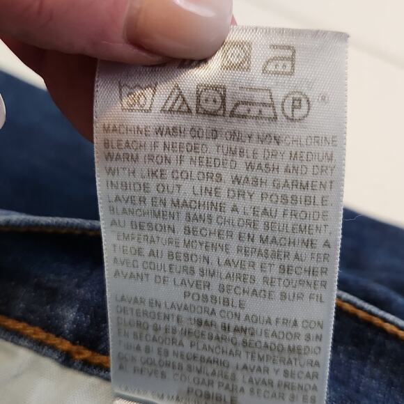 Levi's 515 Women's Med To Dark Wash Boot Cut Flap Button Pocket Jeans Size 12 - Picture 10 of 11